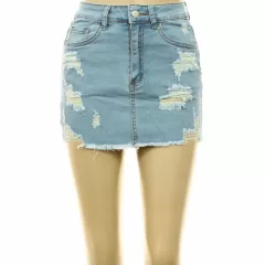 Shein szaggatott sztreccs farmer miniszoknya