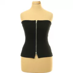 Weekday bordázott fekete top