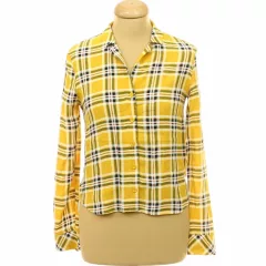Bershka kockás sárga ing