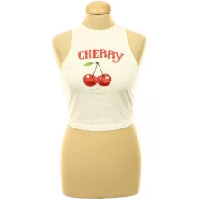 Shein mintás fehér top