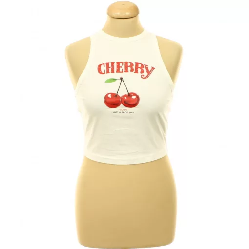 Shein mintás fehér top