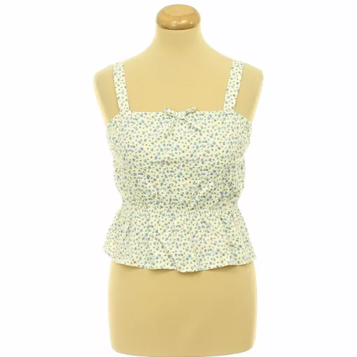 Zara gumírozott virágmintás top