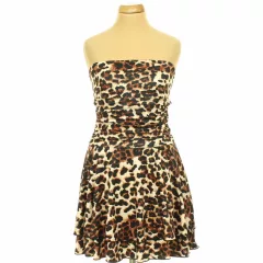 Shein leopárdmintás ráncolt ruha