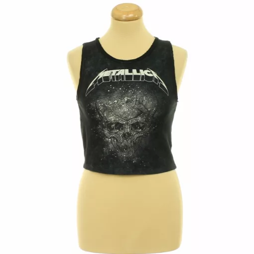 House Brand Metallica-s koptatott top