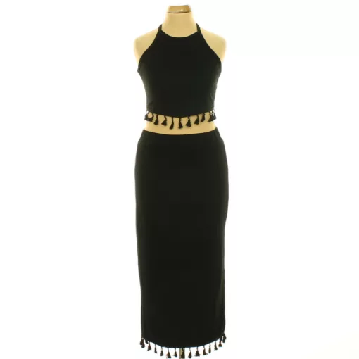 Shein rojtos fekete top-szoknya szett