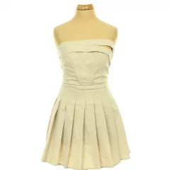 Pretty Little Thing bézs corset ruha