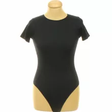 Primark fekete bordázott elasztikus body