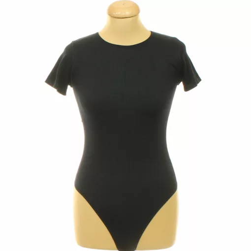 Primark fekete bordázott elasztikus body