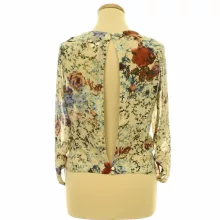 Topshop mintás nyitott hátú blúz