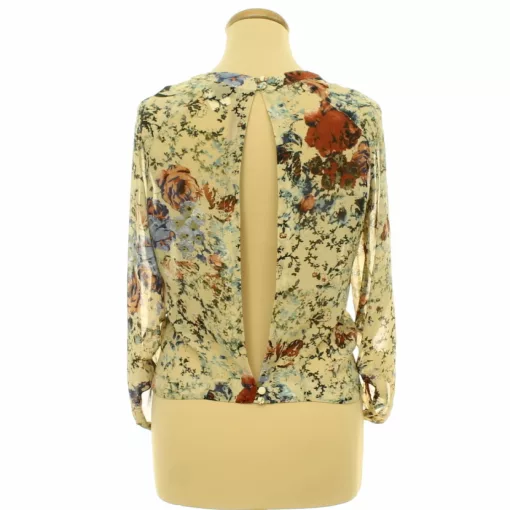 Topshop mintás nyitott hátú blúz