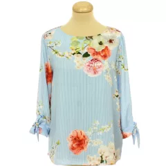 Dorothy Perkins csíkos-virágmintás felső