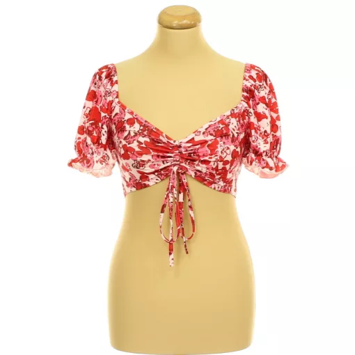 Shein mintás ráncolt top
