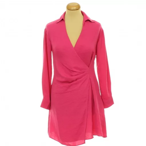New Look ráncolt pink ruha