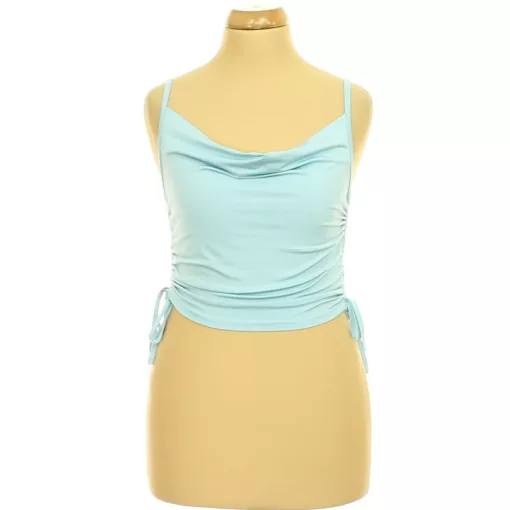 Shein ráncolt kék top
