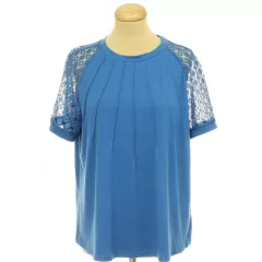 Shein csipkés kék póló