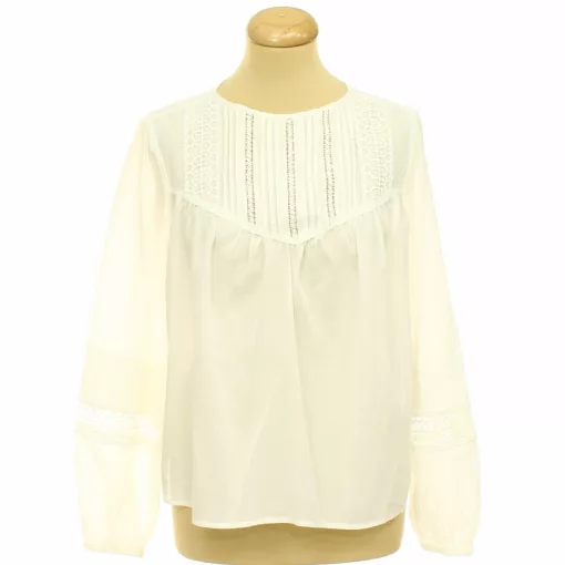 H&M horgolt csipkés fehér blúz
