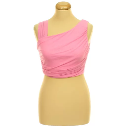 Shein ráncolt rózsaszín top