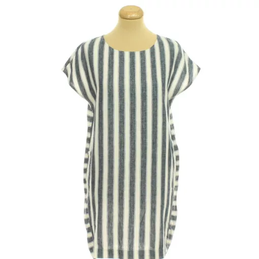 Madewell csíkos lenkeverék ruha