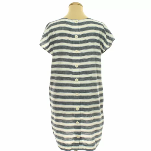 Madewell csíkos lenkeverék ruha