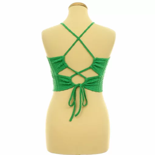 Shein fűzős zöld top