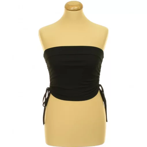 Shein fekete ráncolt top