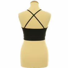 Shein neccbetétes fekete top