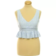 Hollister kockás kék top
