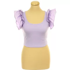 Shein fodros lila top