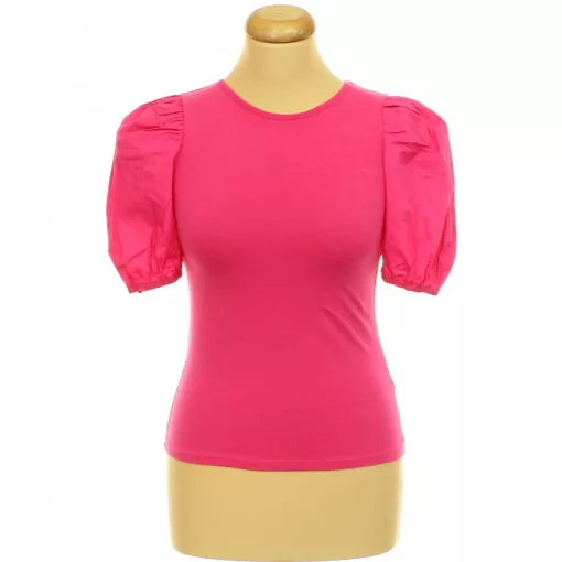 H&M puffos ujjú pink felső