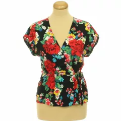 Dorothy Perkins átlapolt virágmintás blúz