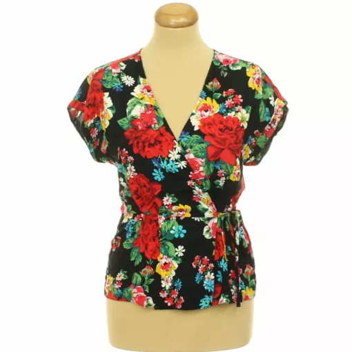 Dorothy Perkins átlapolt virágmintás blúz