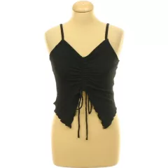 Primark ráncolt fekete top