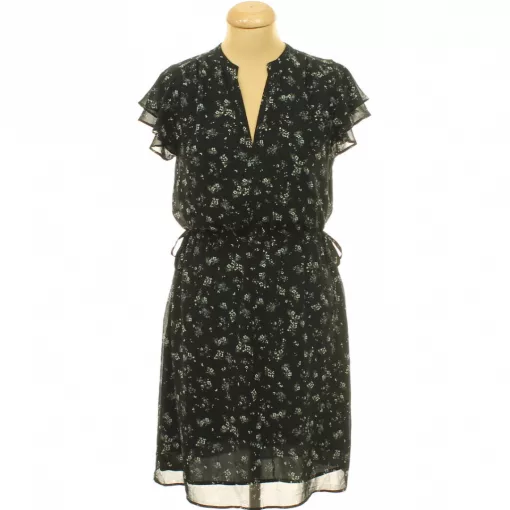 H&M virágmintás fekete ruha