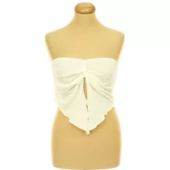 Shein csavart fehér top
