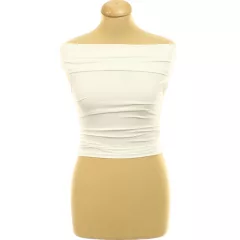 Shein ráncolt fehér felső