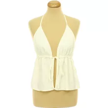Shein mintás krémszínű top