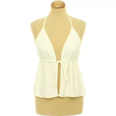 Shein mintás krémszínű top
