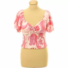 Mintás gumírozott top