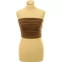 Shein ráncolt barna top