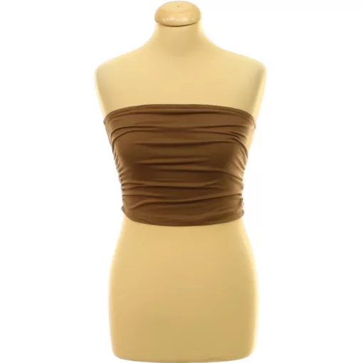 Shein ráncolt barna top