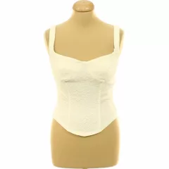 Krémszínű corset csipke felső