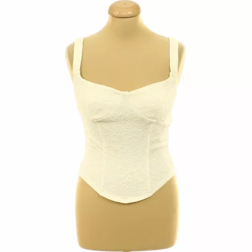Krémszínű corset csipke felső