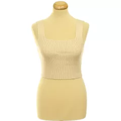 Shein testszínű bordáskötött top