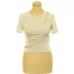 Amisu ráncolt bézs top