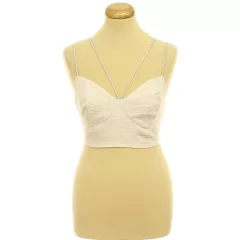 H&M gumírozott strasszpántos top