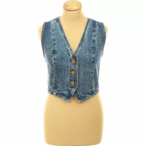 Zara koptatott farmer mellény