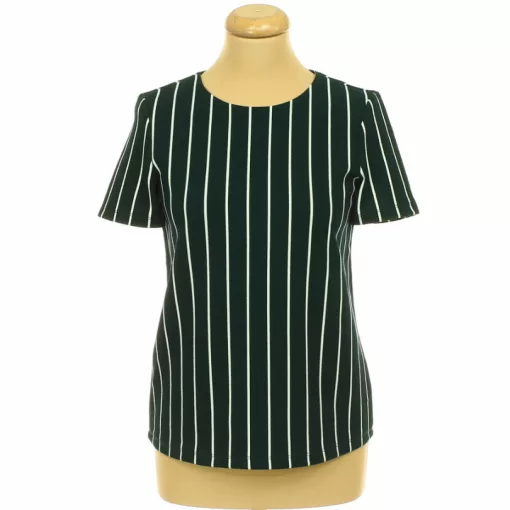 Vero Moda csíkos sötétzöld felső