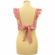 Shein kockás piros top