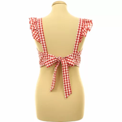 Shein kockás piros top