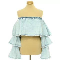Shein koptatott farmer top